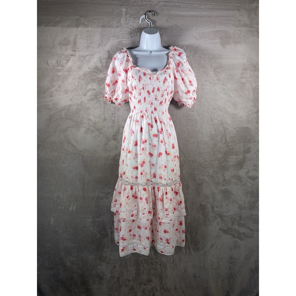 LoveShackFancy‎ x Target Corset Smocked Dress Womens Size XL Multicolor Floral